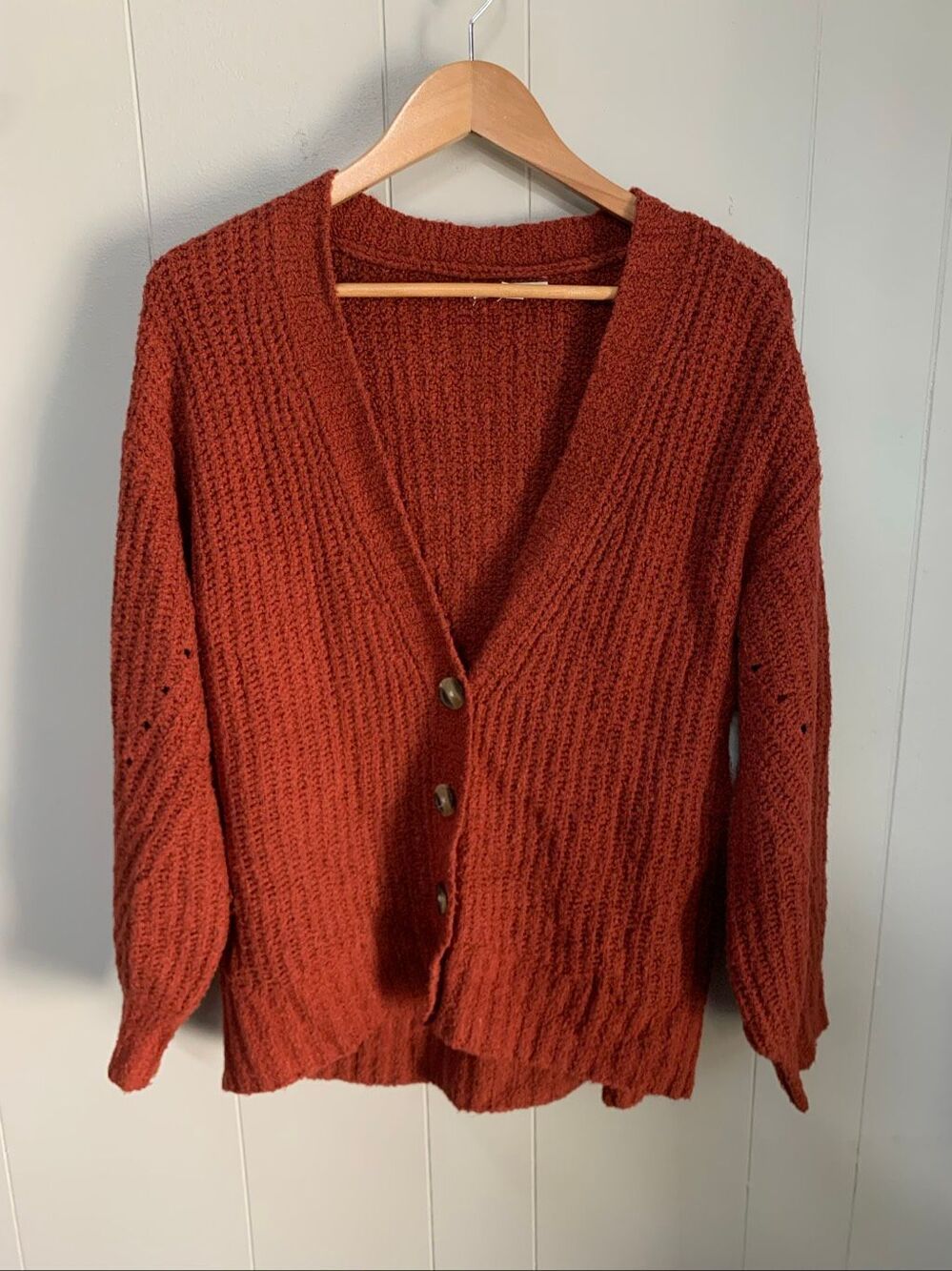 American Eagle Rust Color Button Up Cardigan XS